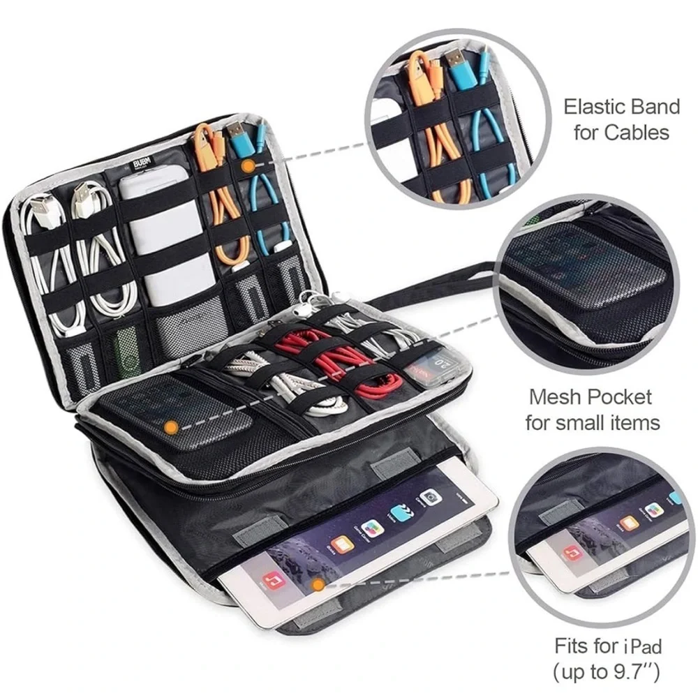 BUMB Black Electronics Organizer Case